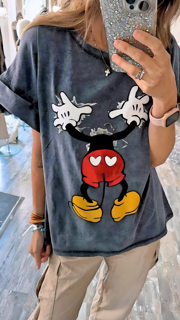 Camiseta Mickey Gris