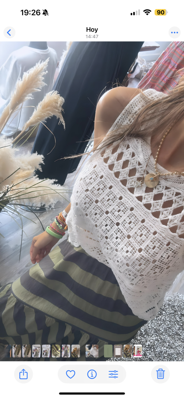 Top Ninette blanco