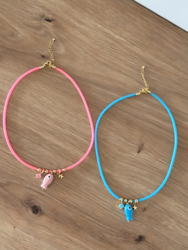 Collar Flúor Pez Rosa